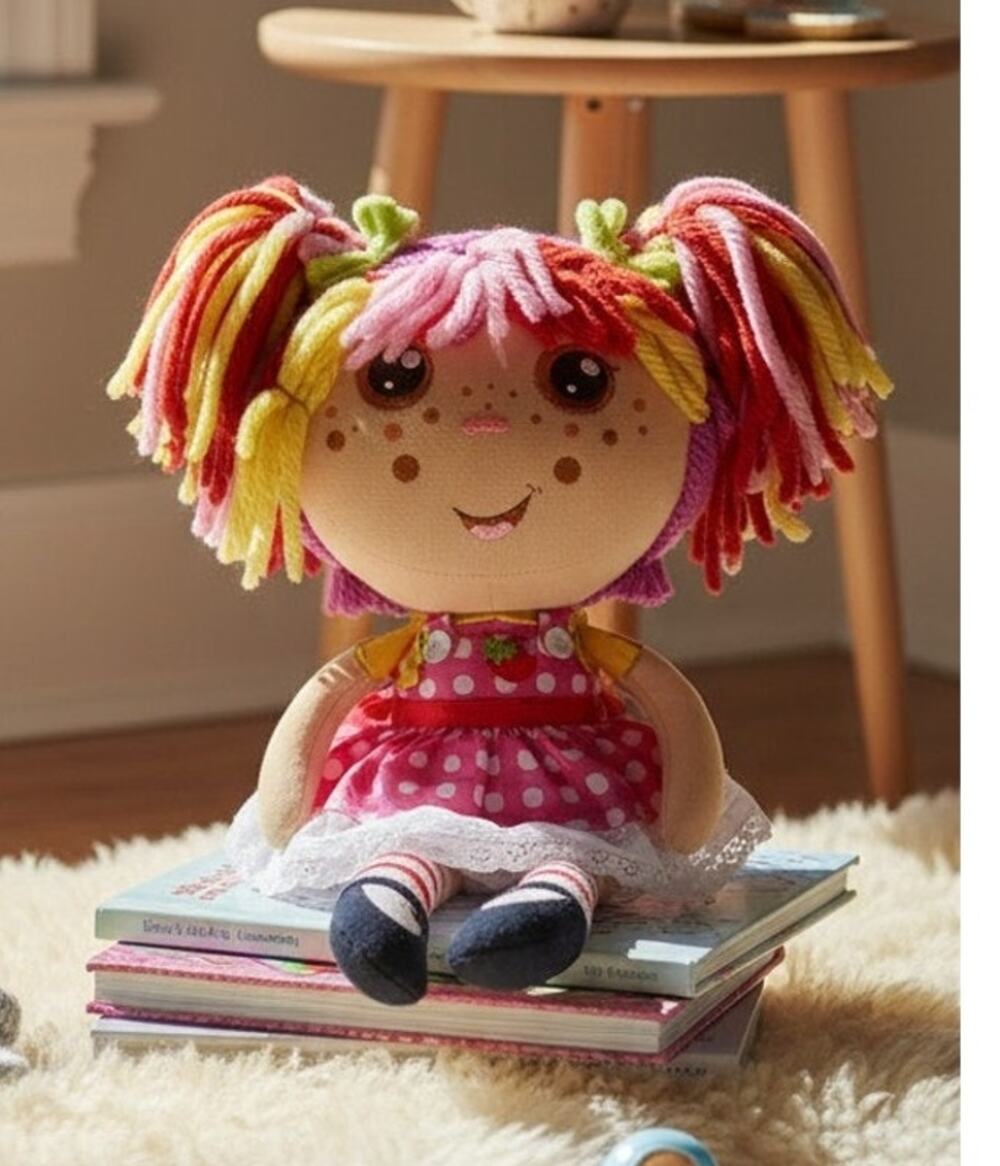 Flip Zee Girls Zana Very Berry Strawberry 18" 2-in-1 Soft Cuddly Plush Doll